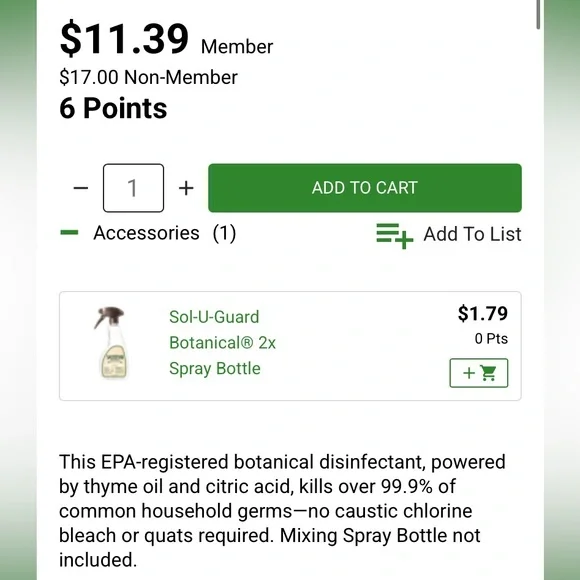 NWT SoluGuard Botanical Cleaner and Bottle Set - Picture 6 of 8